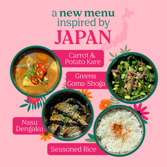 Japan menu, next delivered on: