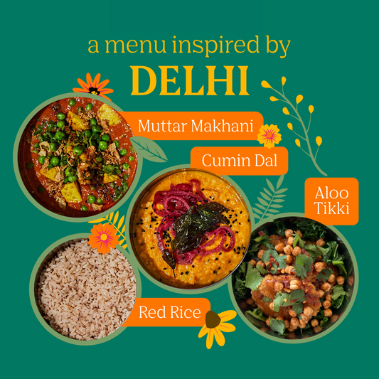 Delhi menu, next delivered on: